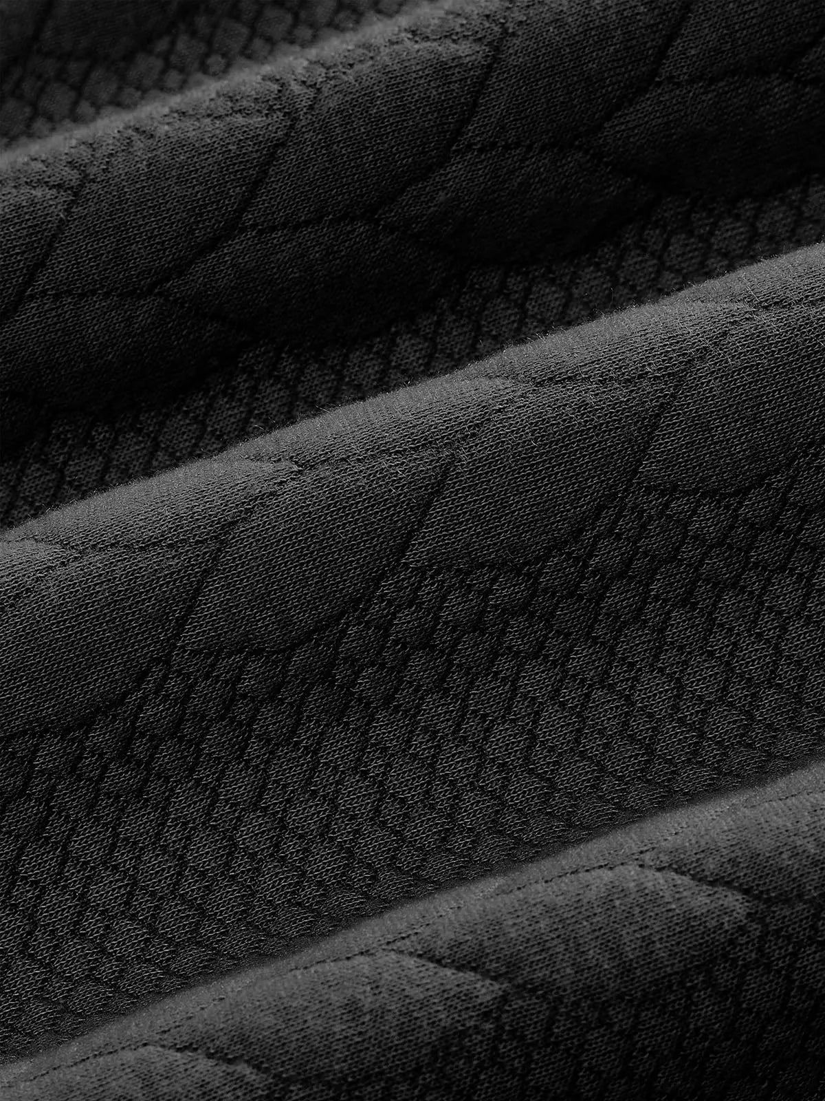 Men's Quarter-Zip Textured Pullover Sweatshirt ElevenOasis