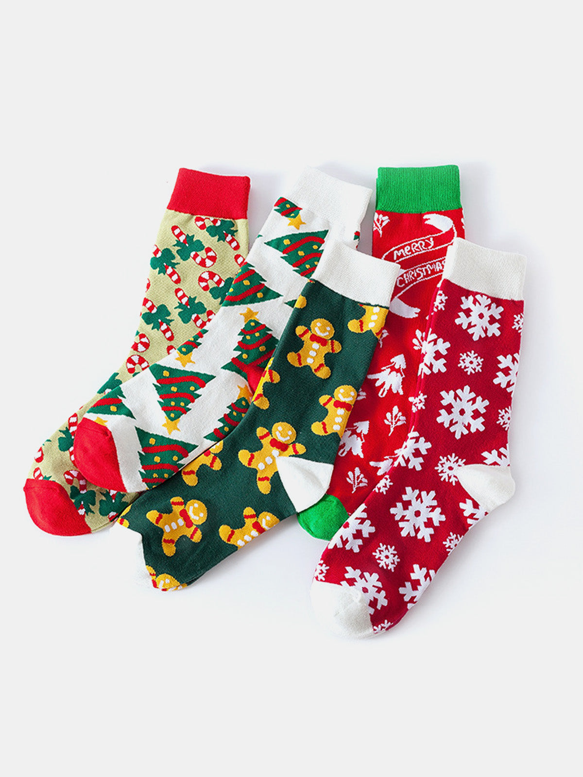 Classic Christmas Pattern Crew Socks ElevenOasis