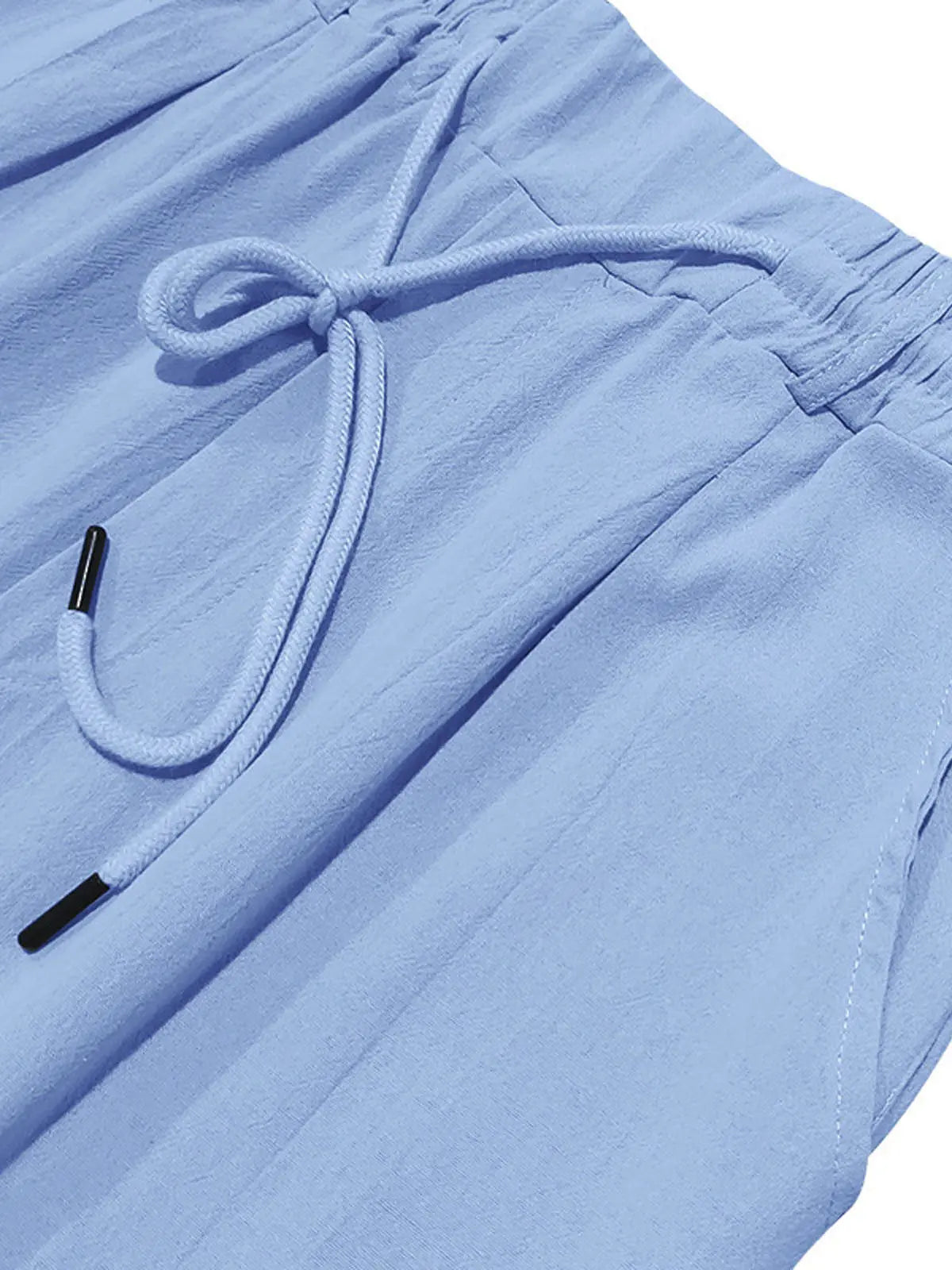 Men's Regular Fit Linen Blend Drawstring Pants ElevenOasis