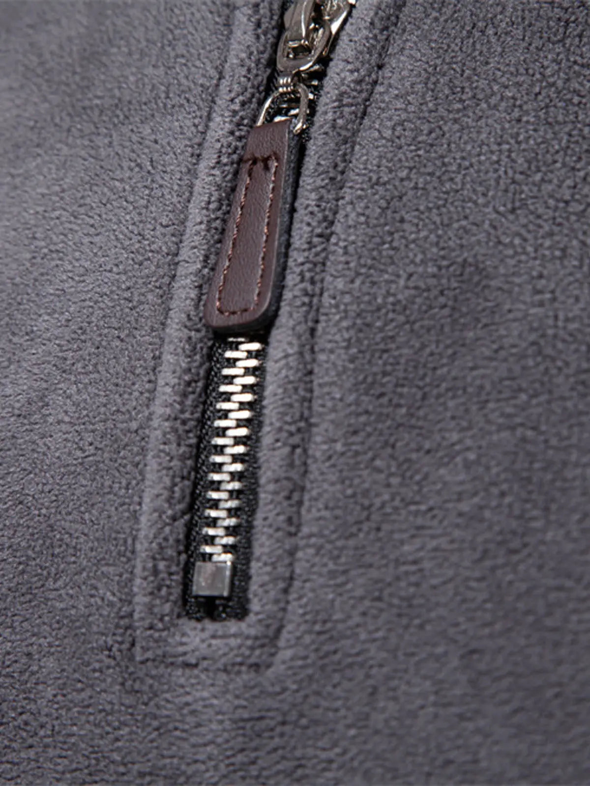 Men's Quarter-Zip Fleece Pullover Sweatshirt ElevenOasis