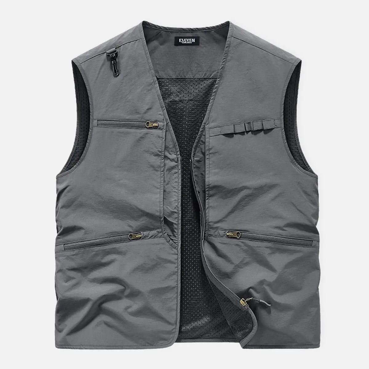 Men's Slim Fit Multi-Pocket Outdoor Utility Vest Eleven Oasis