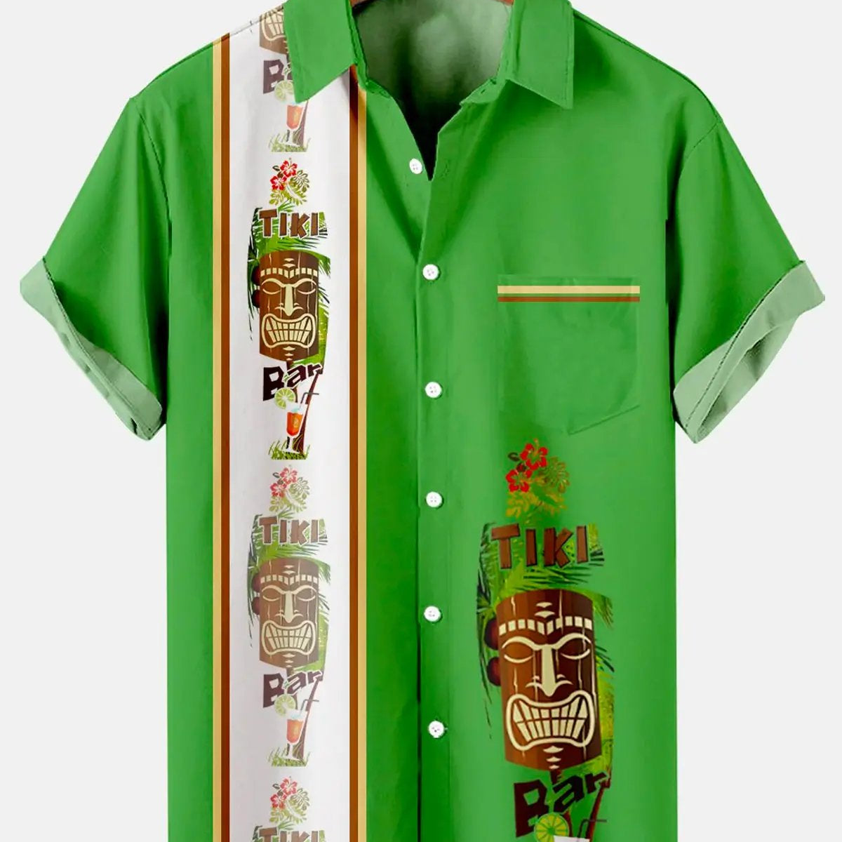 Men's Tiki Bar Paradise Short Sleeve Shirt ElevenOasis