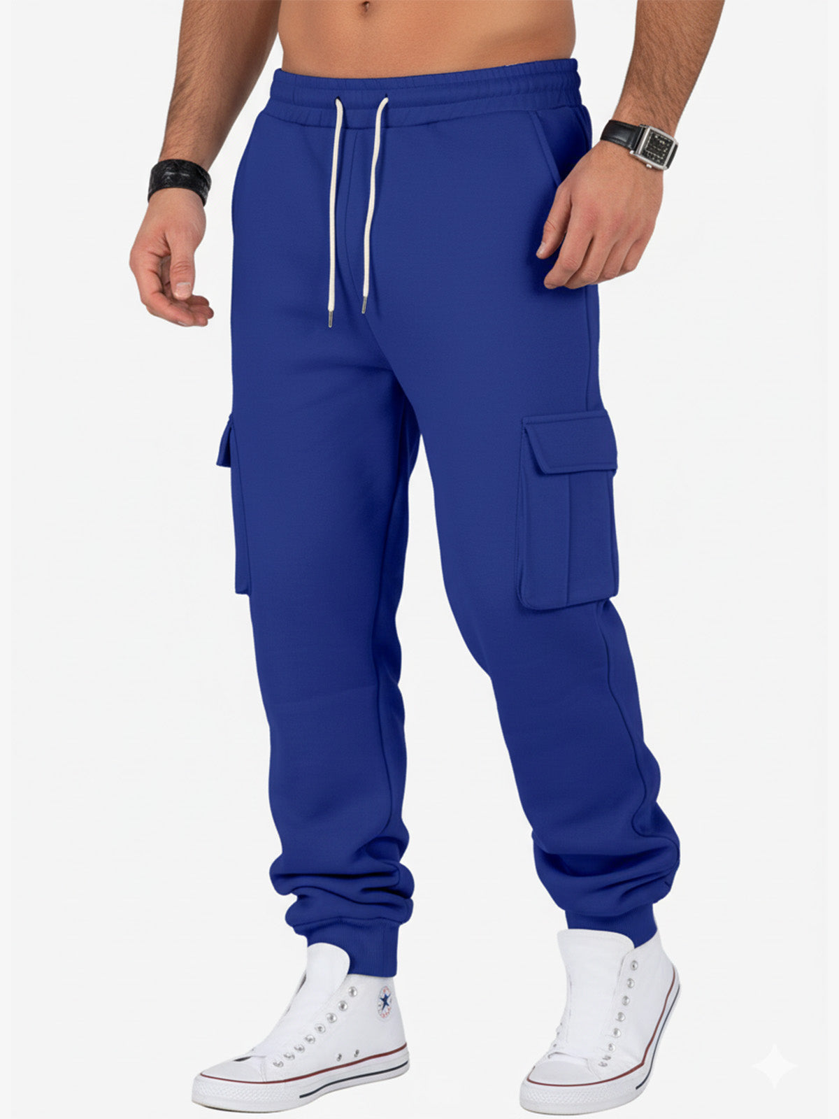 Men's Cargo Pocket Drawstring Jogger Pants ElevenOasis