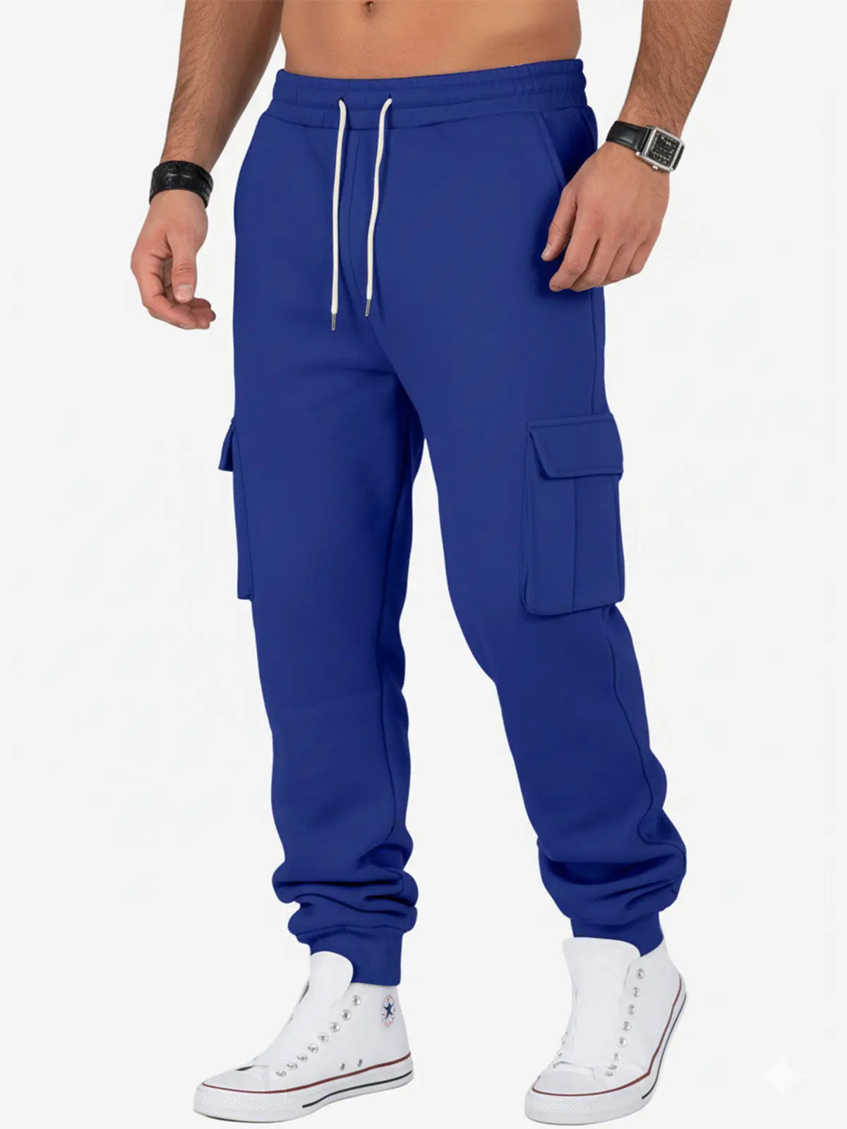 Men's Cargo Pocket Drawstring Jogger Pants ElevenOasis