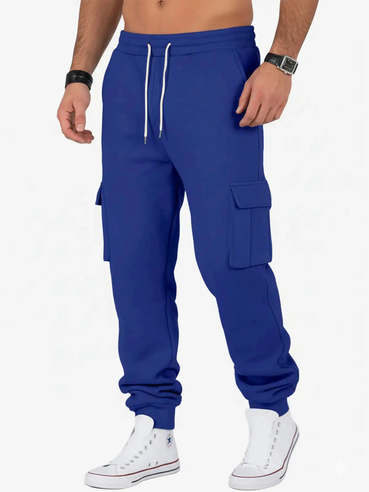 Men's Cargo Pocket Drawstring Jogger Pants ElevenOasis