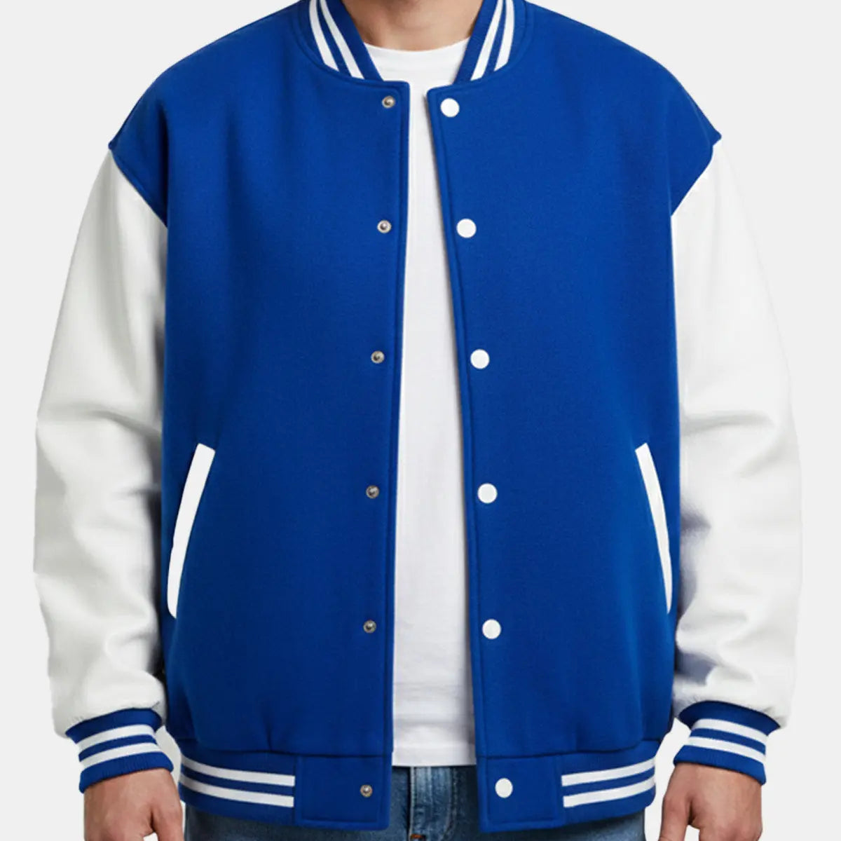 Men's Classic Colorblock Varsity Jacket ElevenOasis