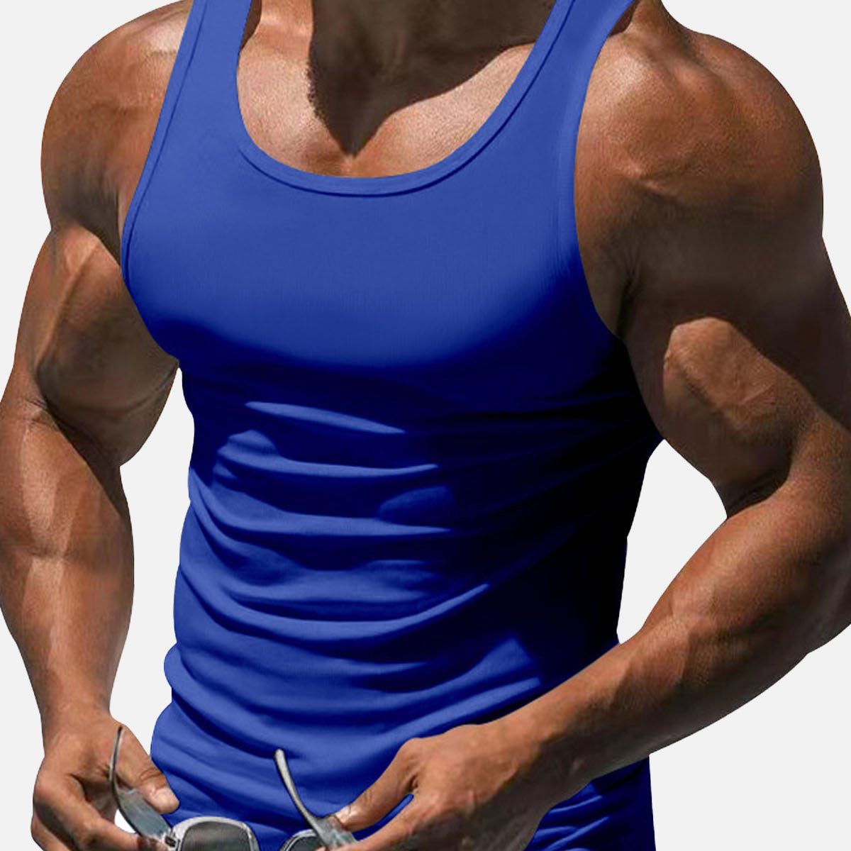 Men's Solid Color Slim Fit Tank Top ElevenOasis