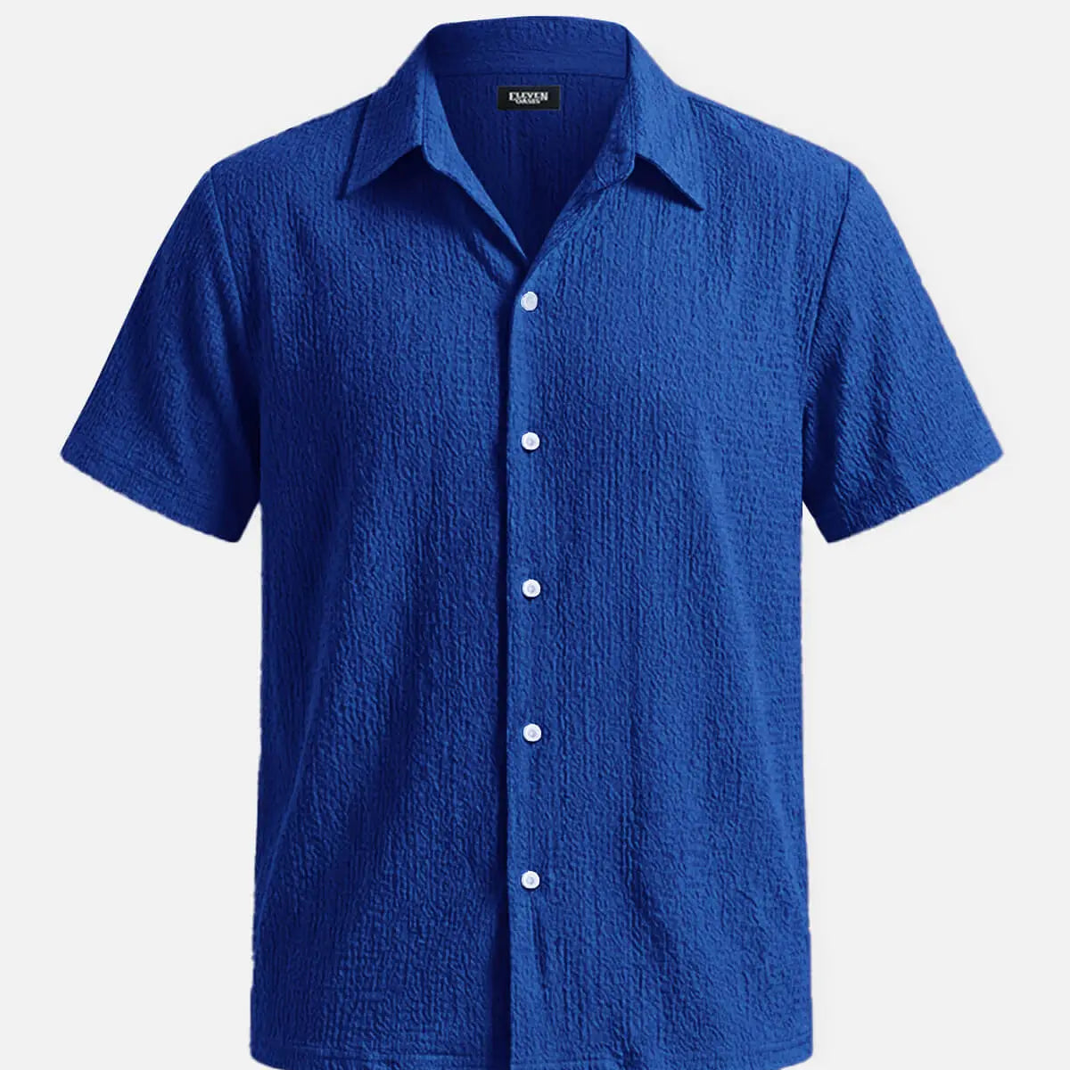 Men's Textured Crinkle Short Sleeve Shirt ElevenOasis