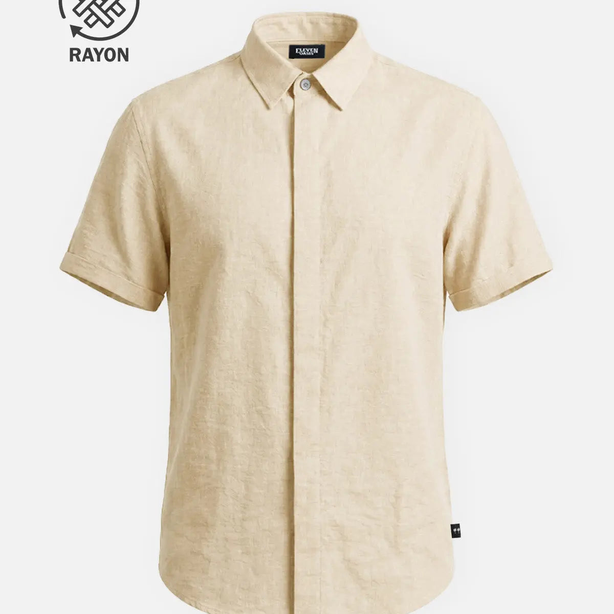 Men's Rayon Blend Classic Short Sleeve Shirt ElevenOasis
