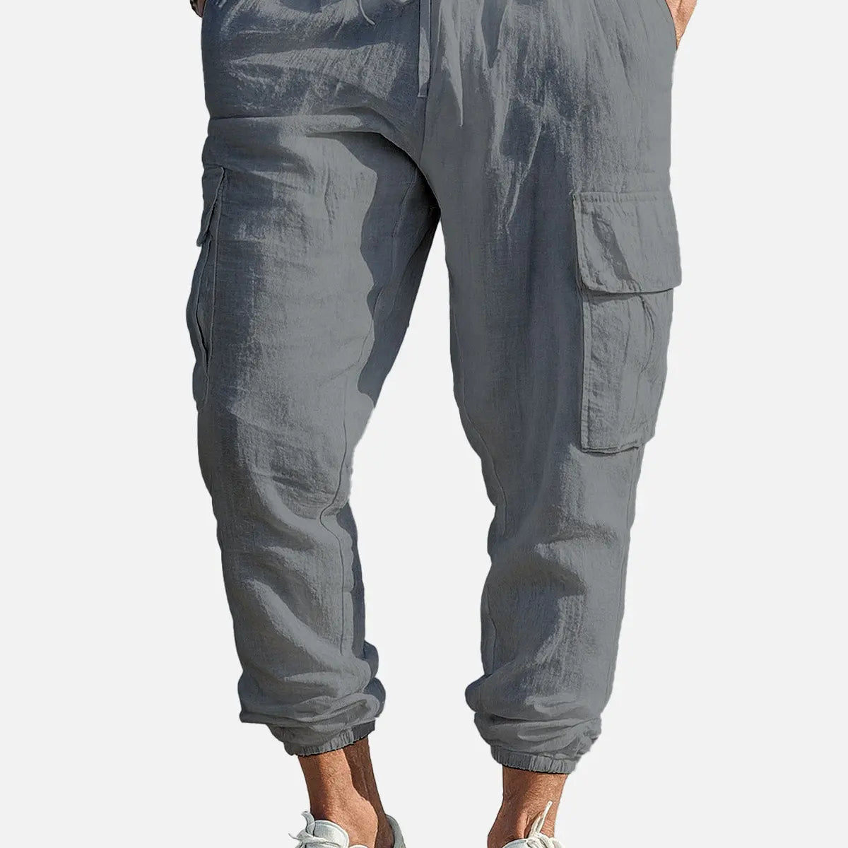 Men's Casual Linen Cargo Jogger Pants ElevenOasis