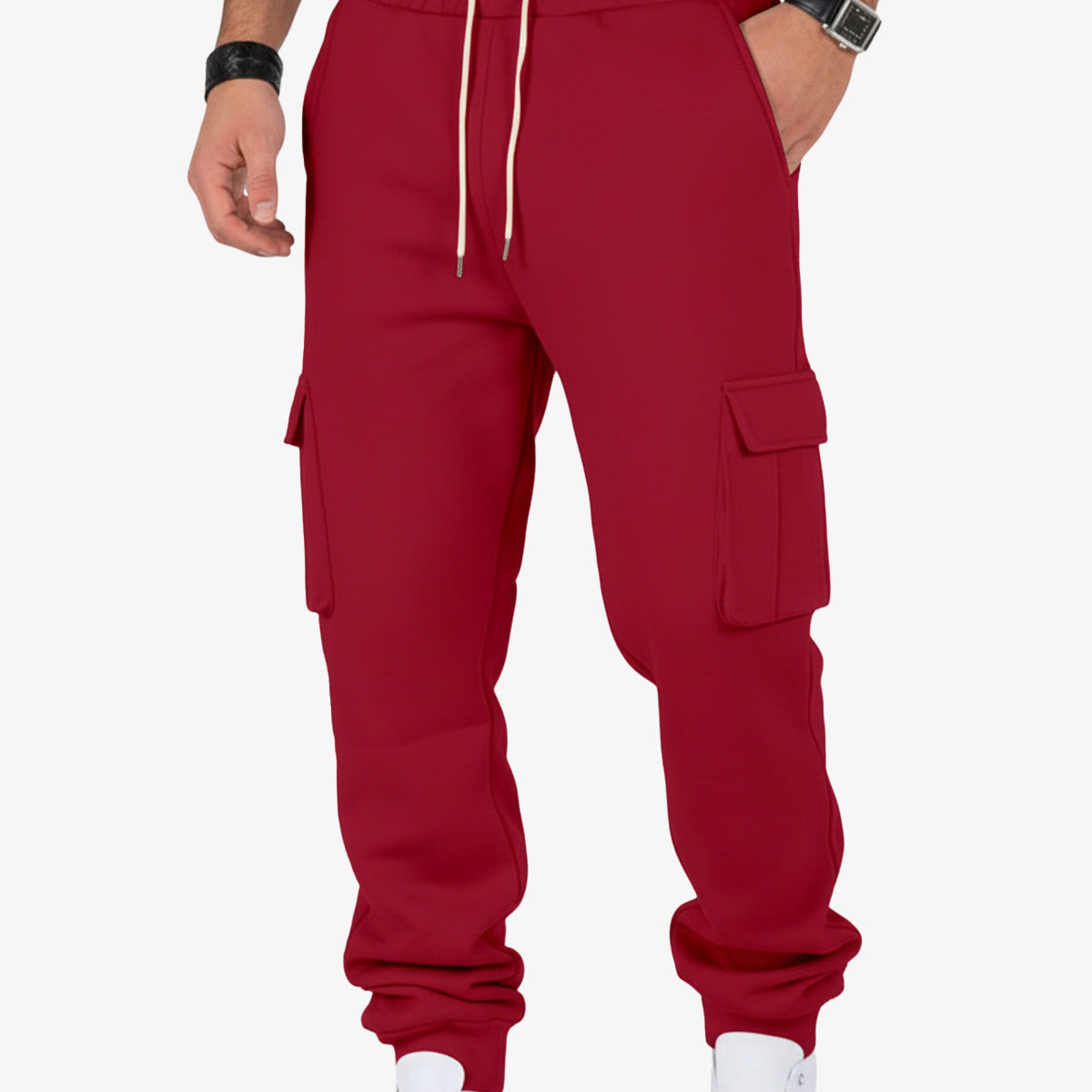 Men's Cargo Pocket Drawstring Jogger Pants ElevenOasis
