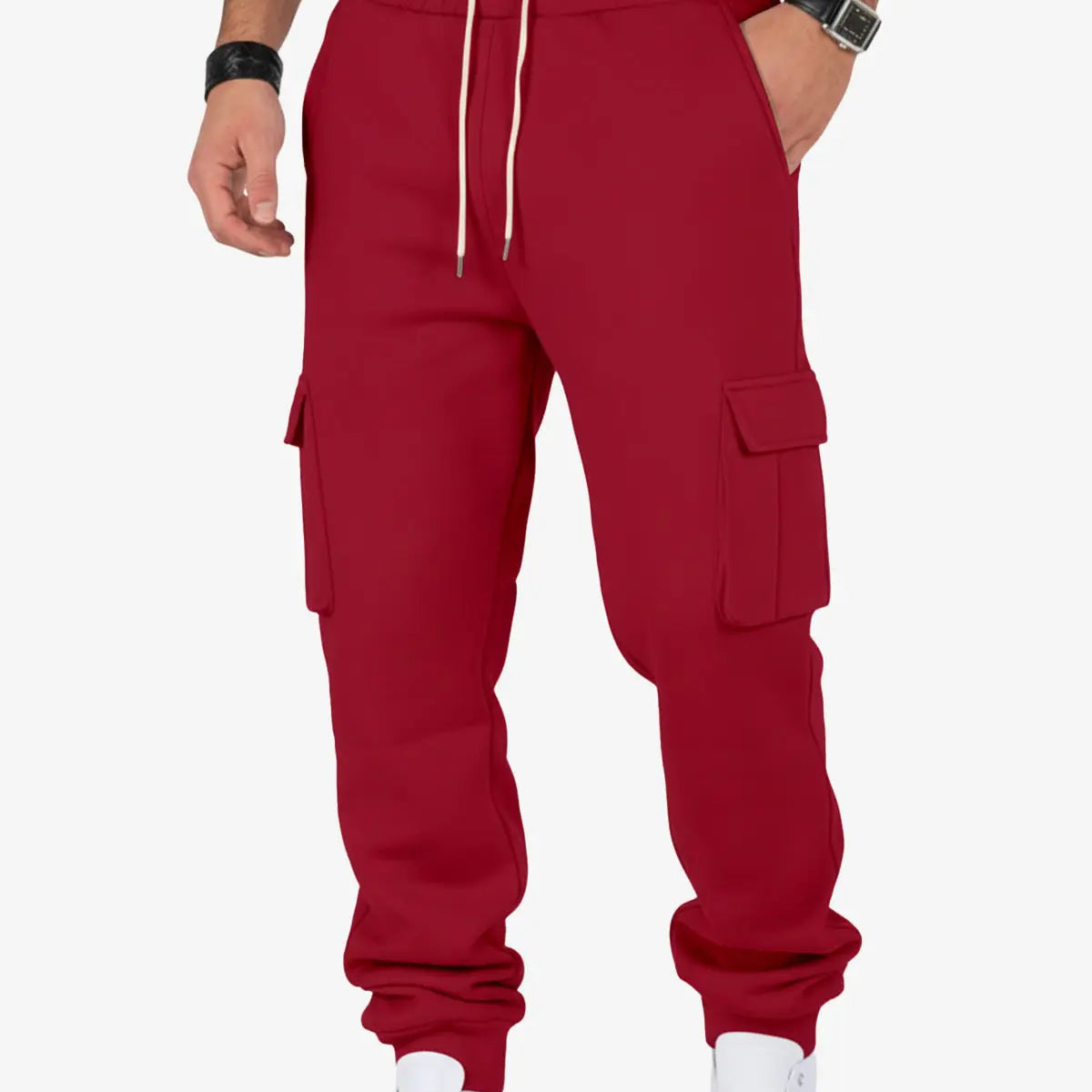 Men's Cargo Pocket Drawstring Jogger Pants ElevenOasis