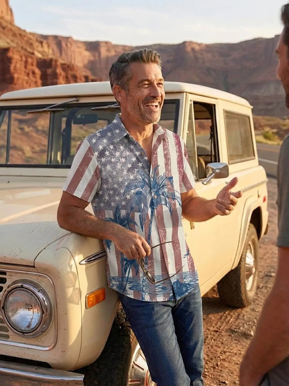 Tall Men's American Shoreline Short Sleeve Shirt Eleven Oasis