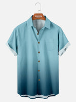 Men's Casual Everyday Ombre Shirt with Chest Pocket ElevenOasis