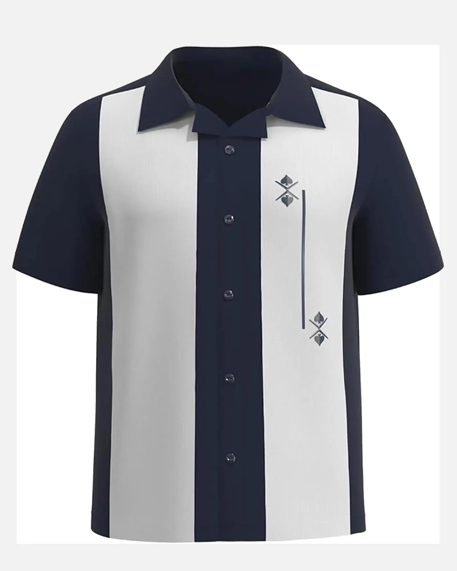Men's Classic Diamond Panel Short Sleeve Shirt ElevenOasis