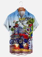 Car Anime Series Short Sleeve ShirtMens short sleeve shirts Big and tall Mens shirts Short sleeve shirts for men Mens 4xl shirts Casual short sleeve shirts