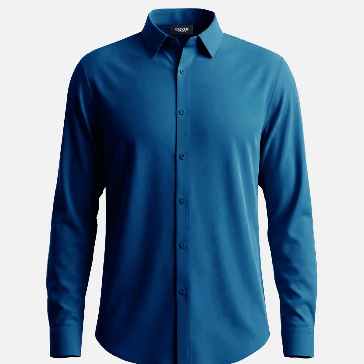 Men's Classic Solid Slim Fit Long Sleeve Shirt Eleven Oasis