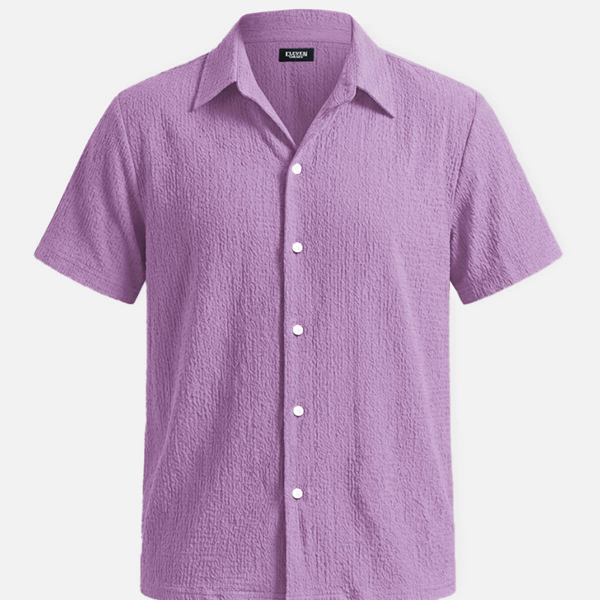 Men's Textured Crinkle Short Sleeve Shirt Eleven Oasis