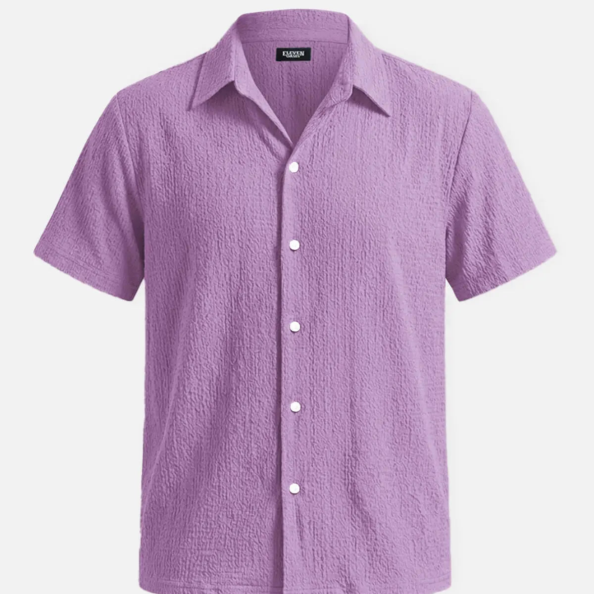 Men's Textured Crinkle Short Sleeve Shirt ElevenOasis