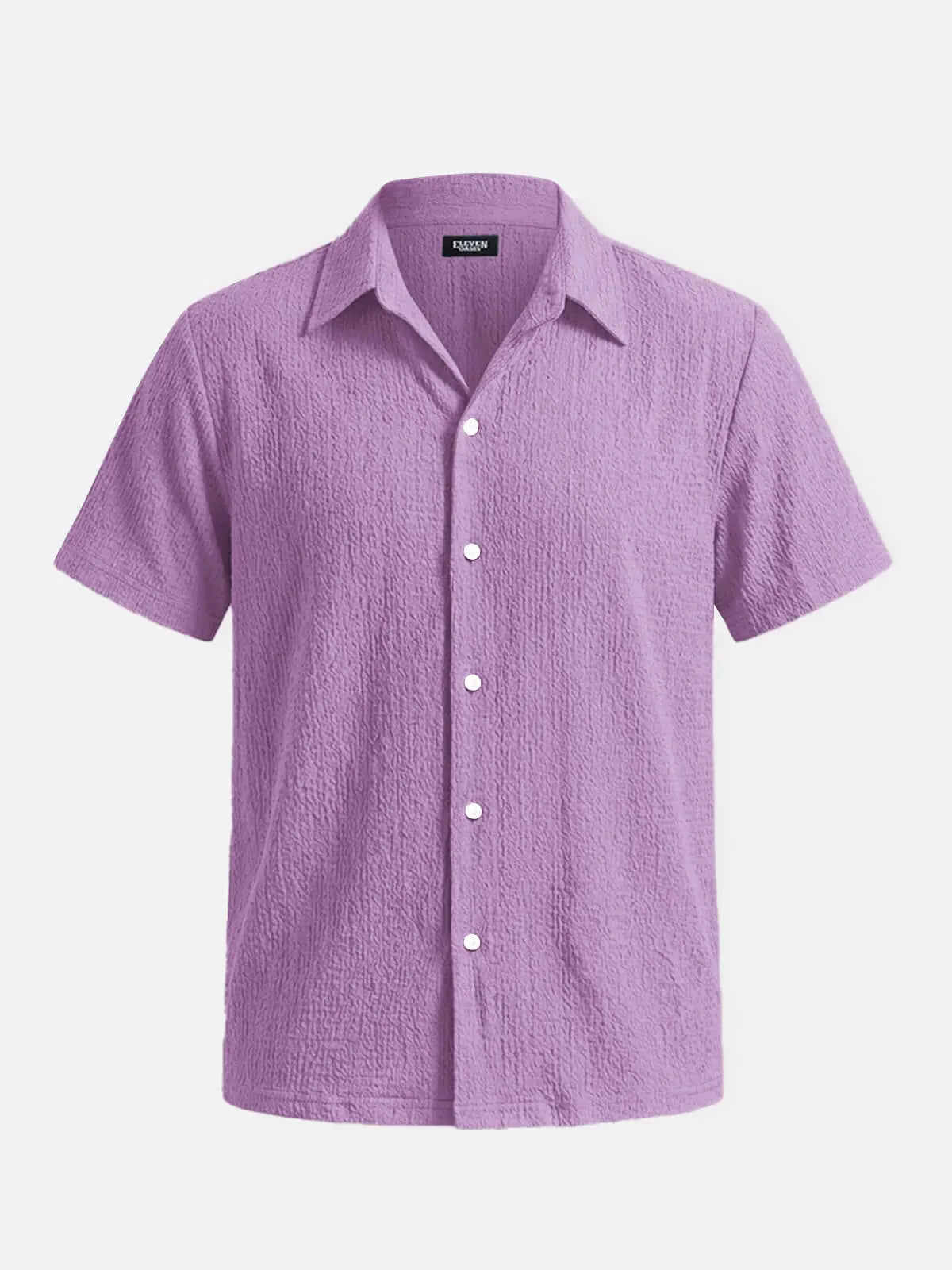 Men's Textured Crinkle Short Sleeve Shirt ElevenOasis