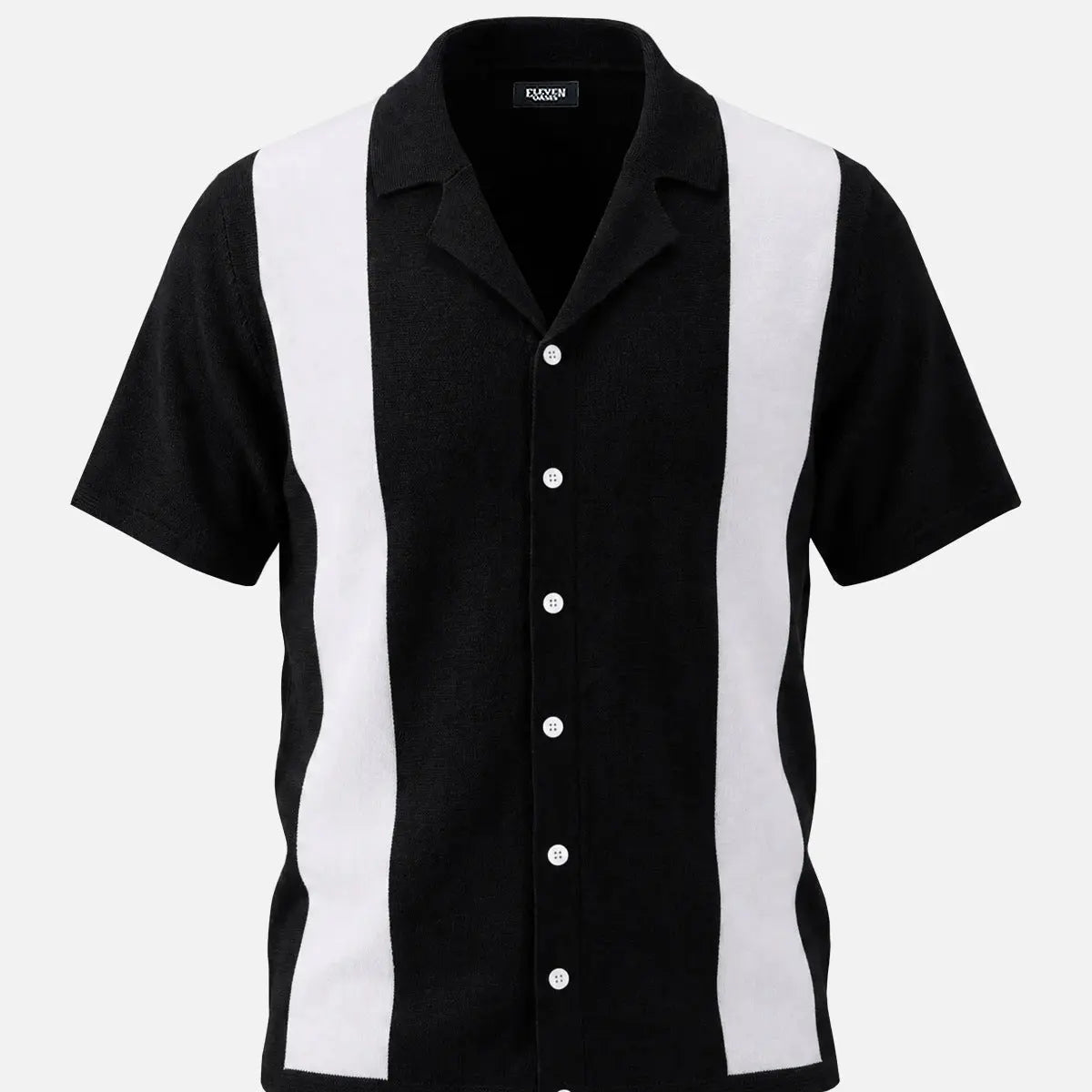 Men's Contrast Side Panel Short Sleeve Knit Shirt Eleven Oasis