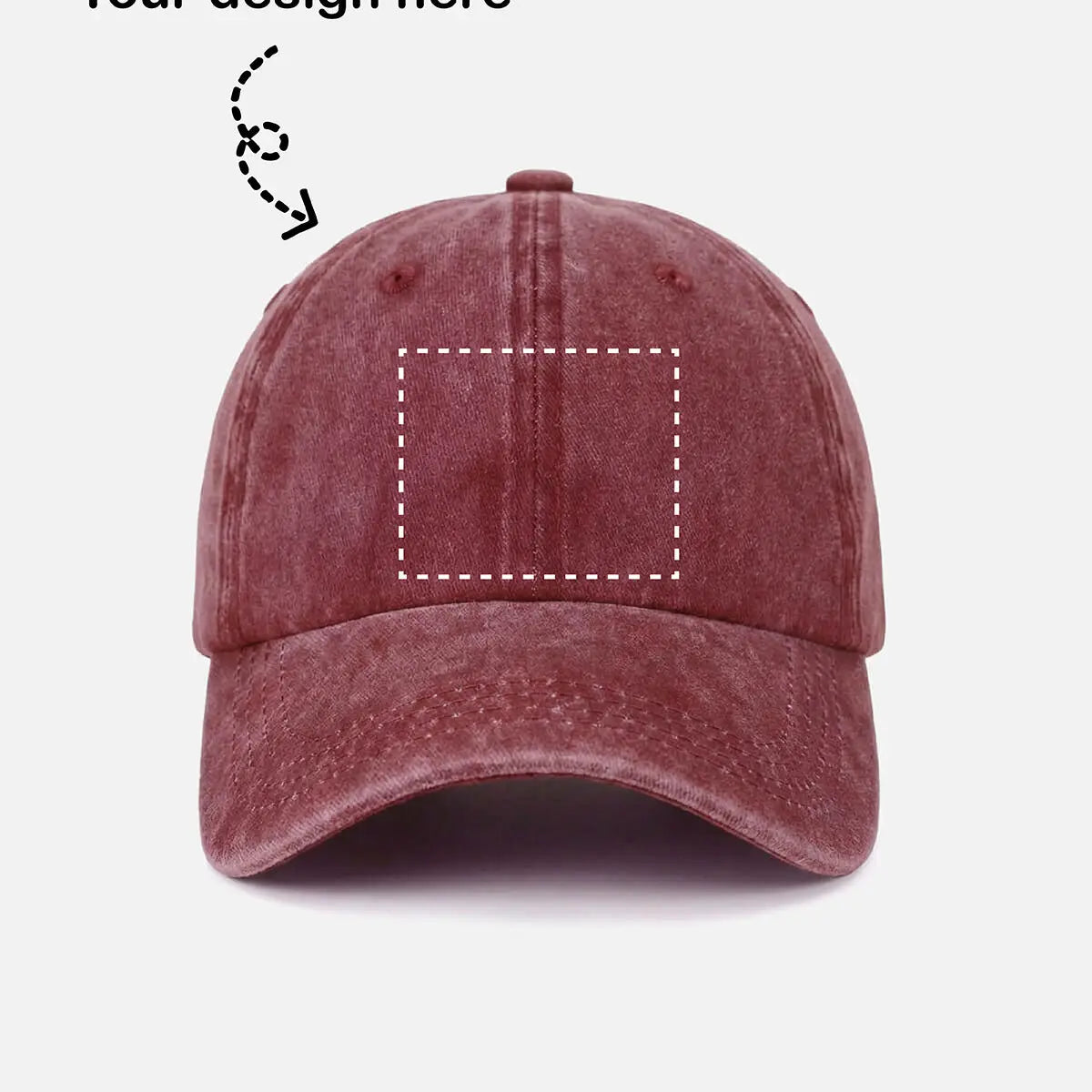 Customizable Washed Cotton Baseball Cap ElevenOasis
