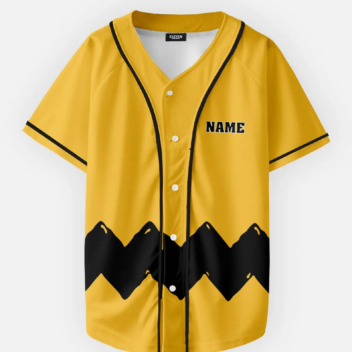 Men's Custom Retro Cartoon Baseball Team Short Sleeve Jersey Eleven Oasis