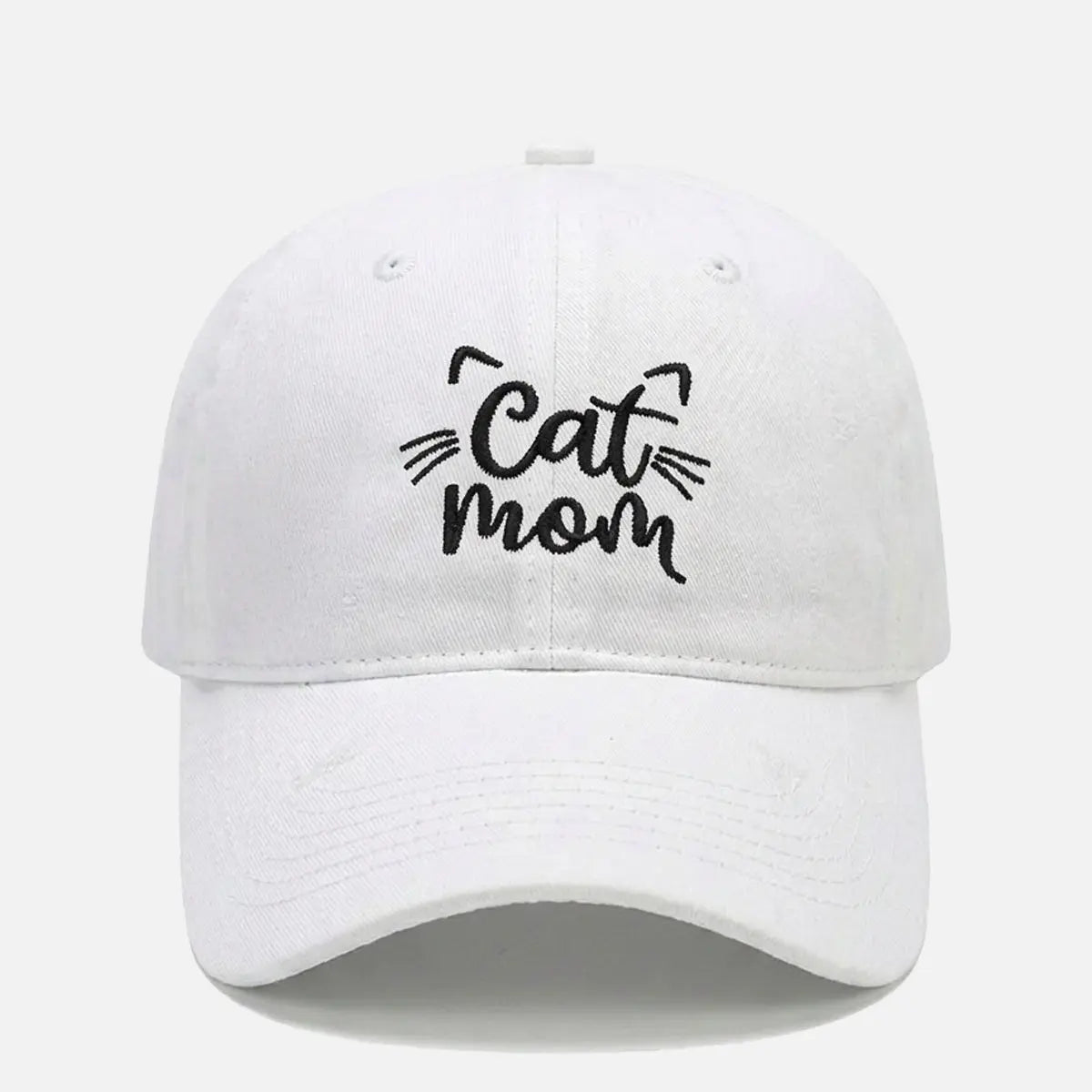Cat Mom Washed Cotton Baseball Cap Eleven Oasis