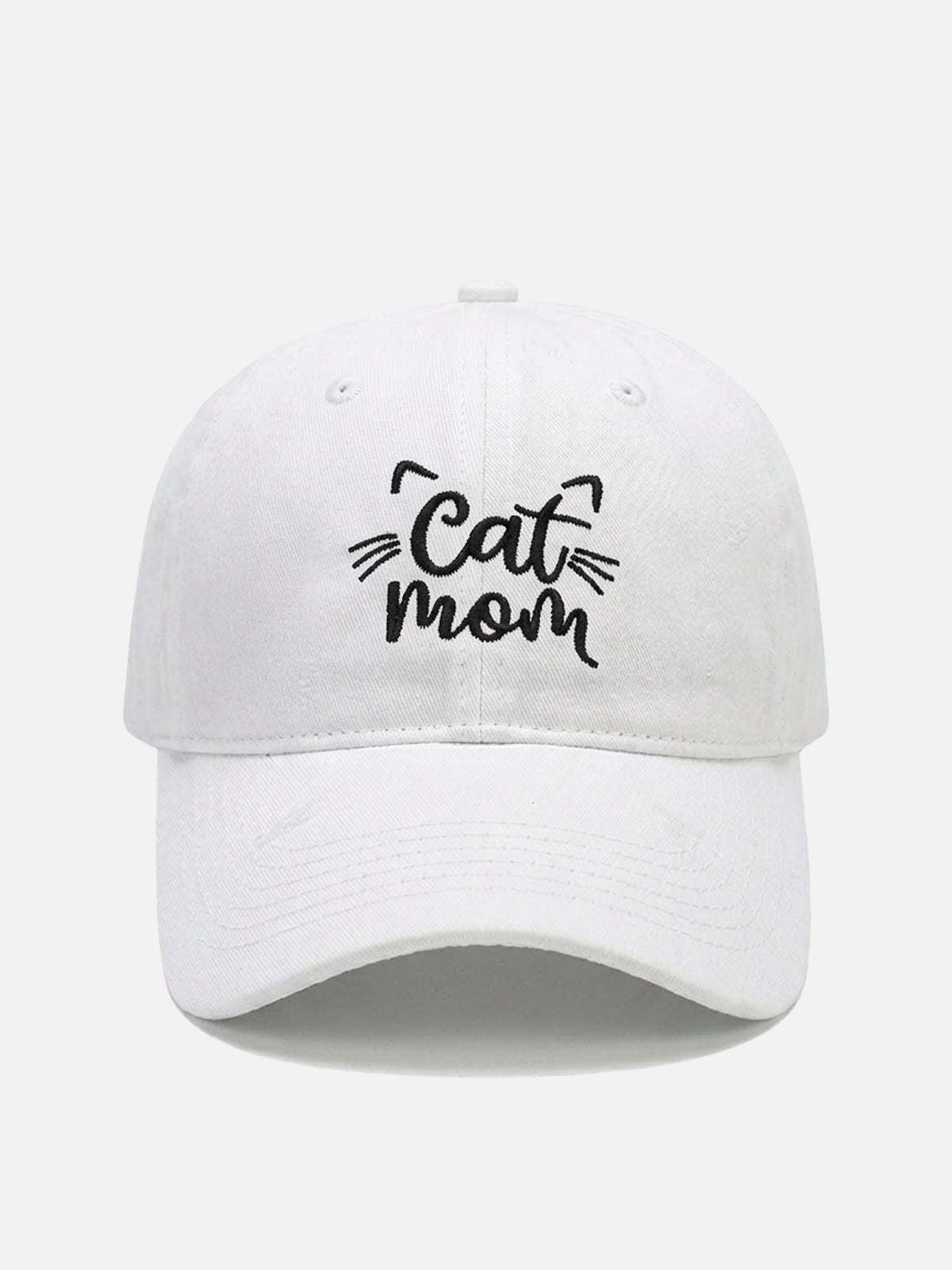 Cat Mom Washed Cotton Baseball Cap Eleven Oasis