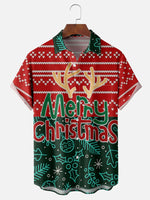 Merry Christmas Reindeer Antlers Short Sleeve Shirt, mens short sleeve shirts???¨¬o?big and tall mens shirts???¨¬o?short sleeve shirts for men???¨¬o?mens 4xl shirts???¨¬o?casual short sleeve shirts