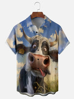 Men's Derpy Cow Short Sleeve ShirtMens short sleeve shirts Big and tall Mens shirts Short sleeve shirts for men Mens 4xl shirts Casual short sleeve shirts