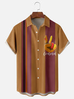 Men's Thanksgiving Grateful Thankful Striped Short Sleeve ShirtMens short sleeve shirts Big and tall Mens shirts Short sleeve shirts for men Mens 4xl shirts Casual short sleeve shirts