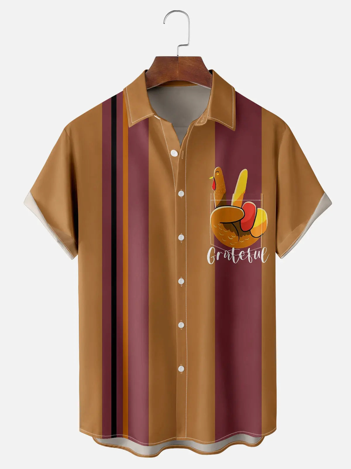 Men's Thanksgiving Grateful Thankful Striped Short Sleeve ShirtMens short sleeve shirts Big and tall Mens shirts Short sleeve shirts for men Mens 4xl shirts Casual short sleeve shirts