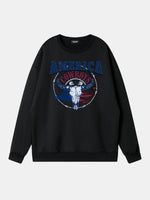 America Cowboys Skull Graphic Sweatshirt Eleven Oasis