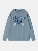 Dallas Texas Football Helmets Graphic Sweatshirt Eleven Oasis
