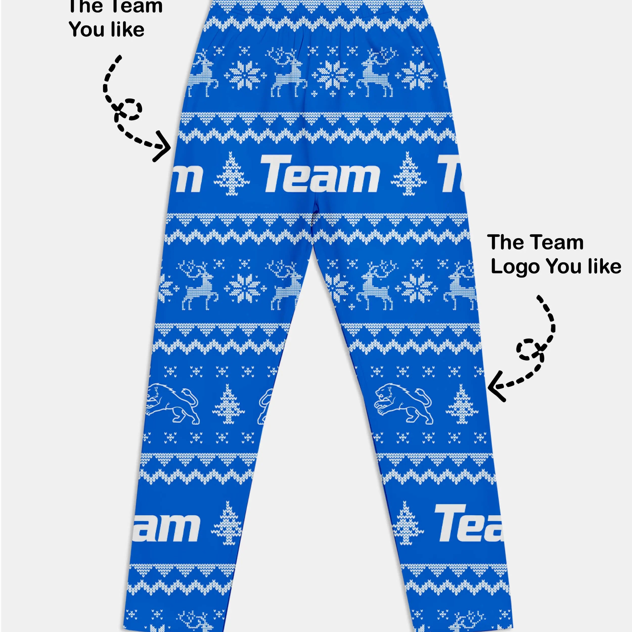 Custom American Football Team Pajama Set - Honolulu Blue Eleven Oasis