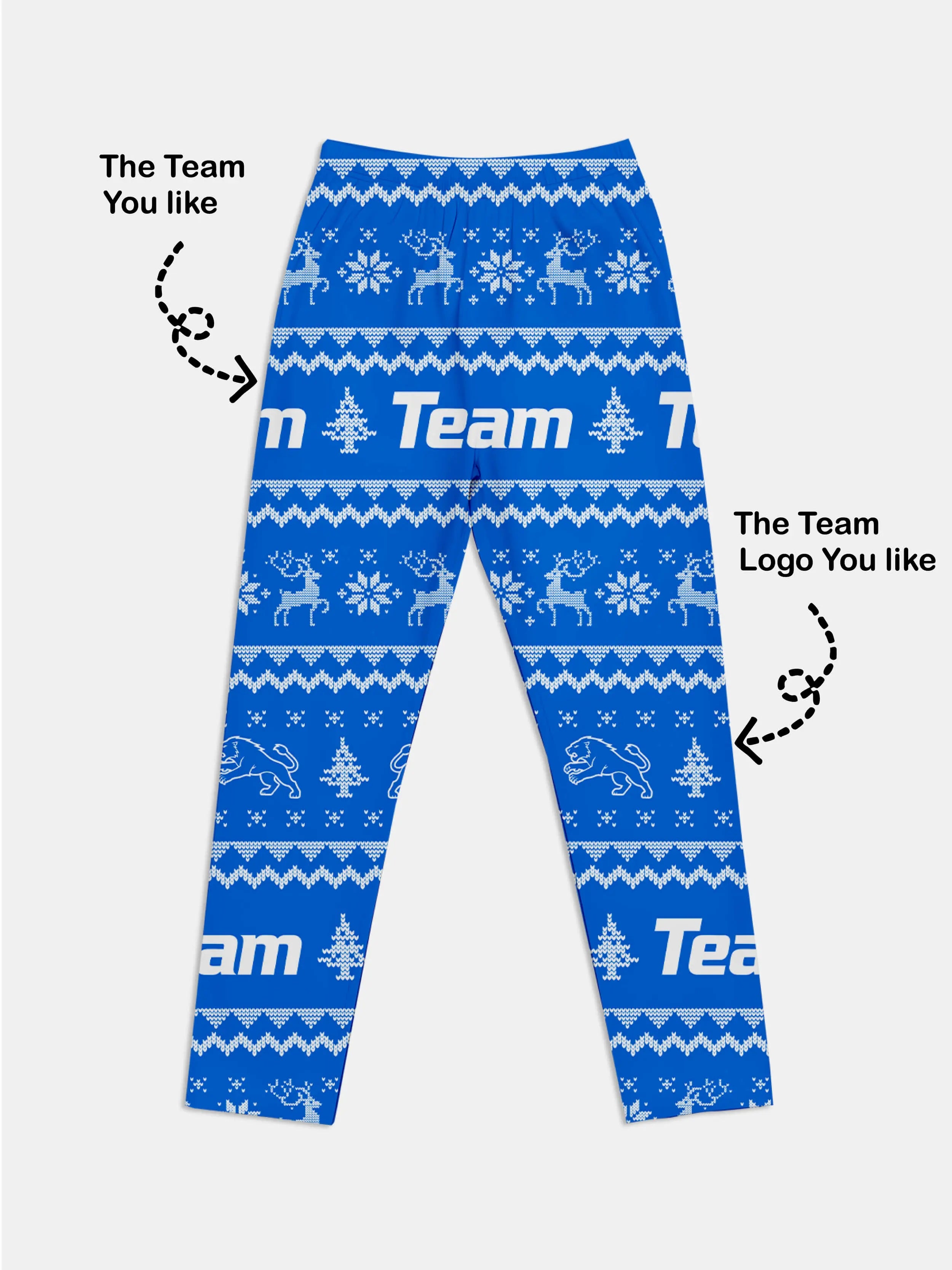 Custom American Football Team Pajama Set - Honolulu Blue Eleven Oasis