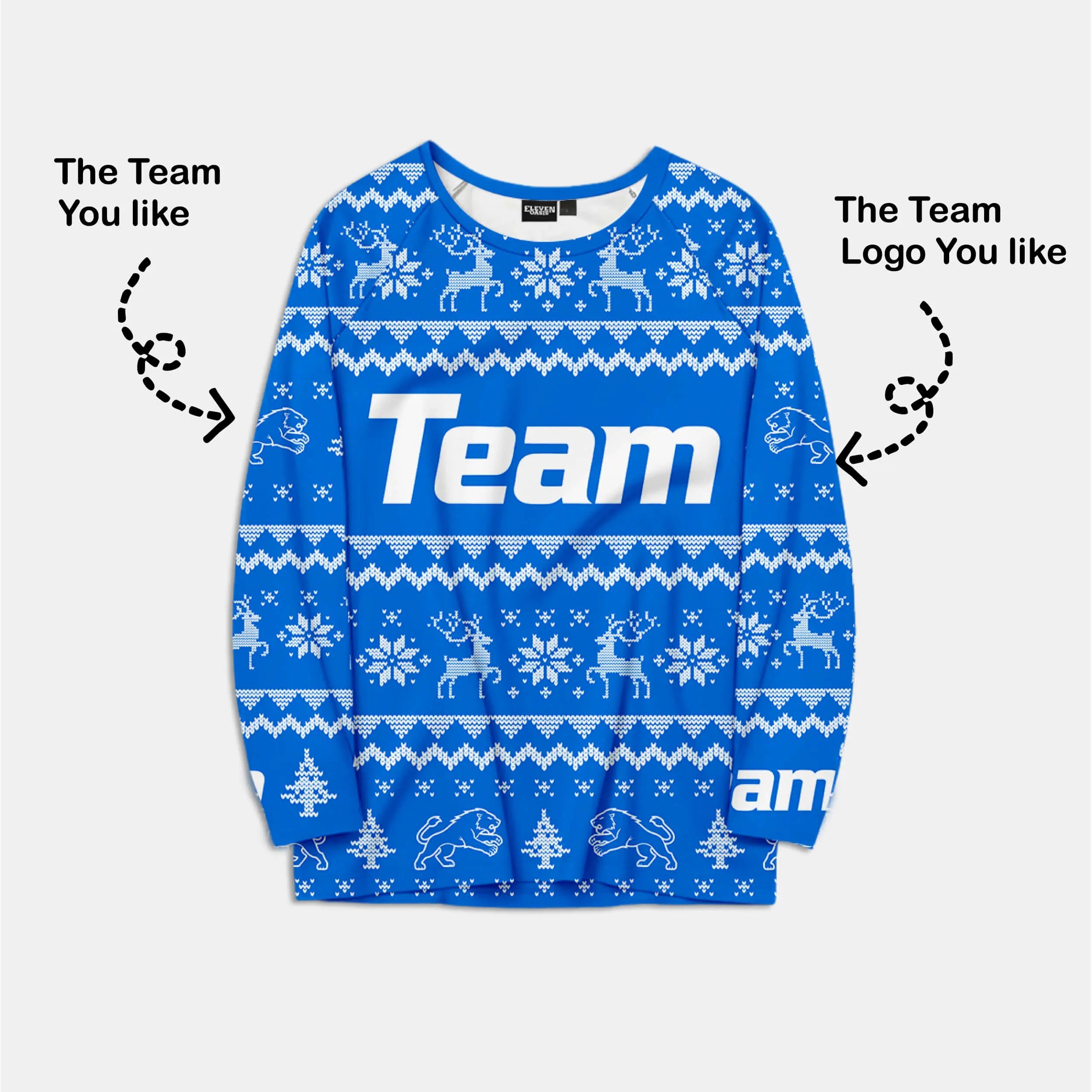 Custom American Football Team Pajama Set - Honolulu Blue Eleven Oasis