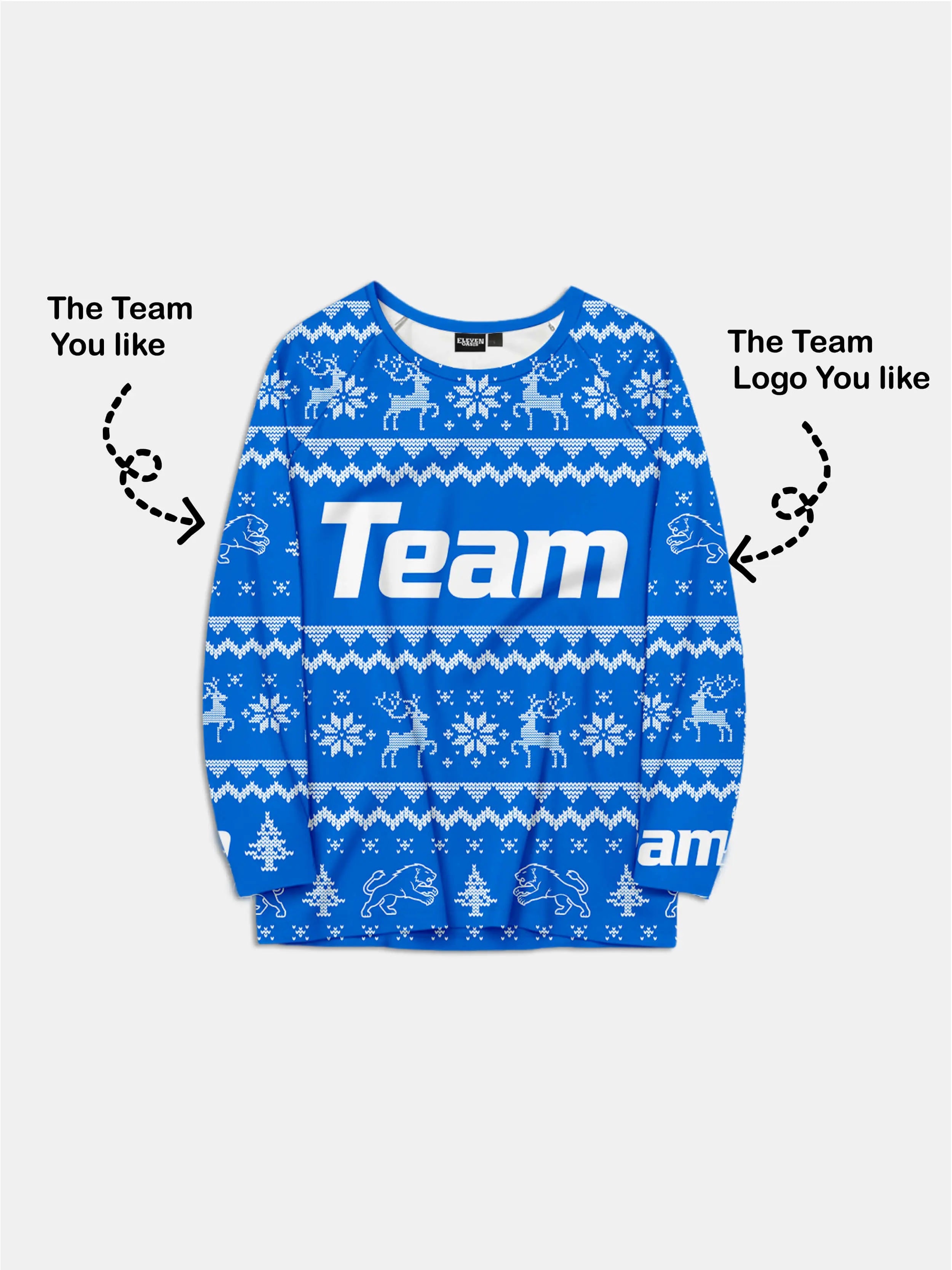 Custom American Football Team Pajama Set - Honolulu Blue Eleven Oasis
