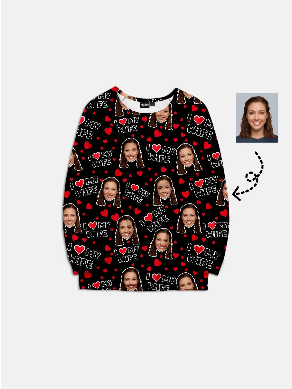 Custom Couples Pajama Set - I Heart My Wife / I Heart My Hubby (Sold individually) ElevenOasis