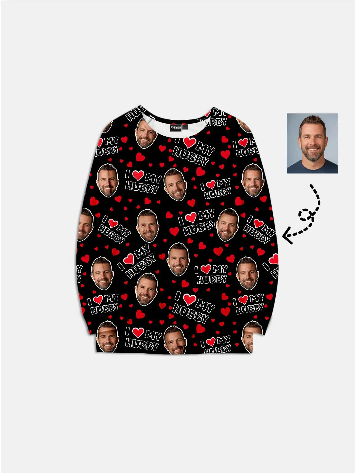 Custom Couples Pajama Set - I Heart My Wife / I Heart My Hubby (Sold individually) ElevenOasis