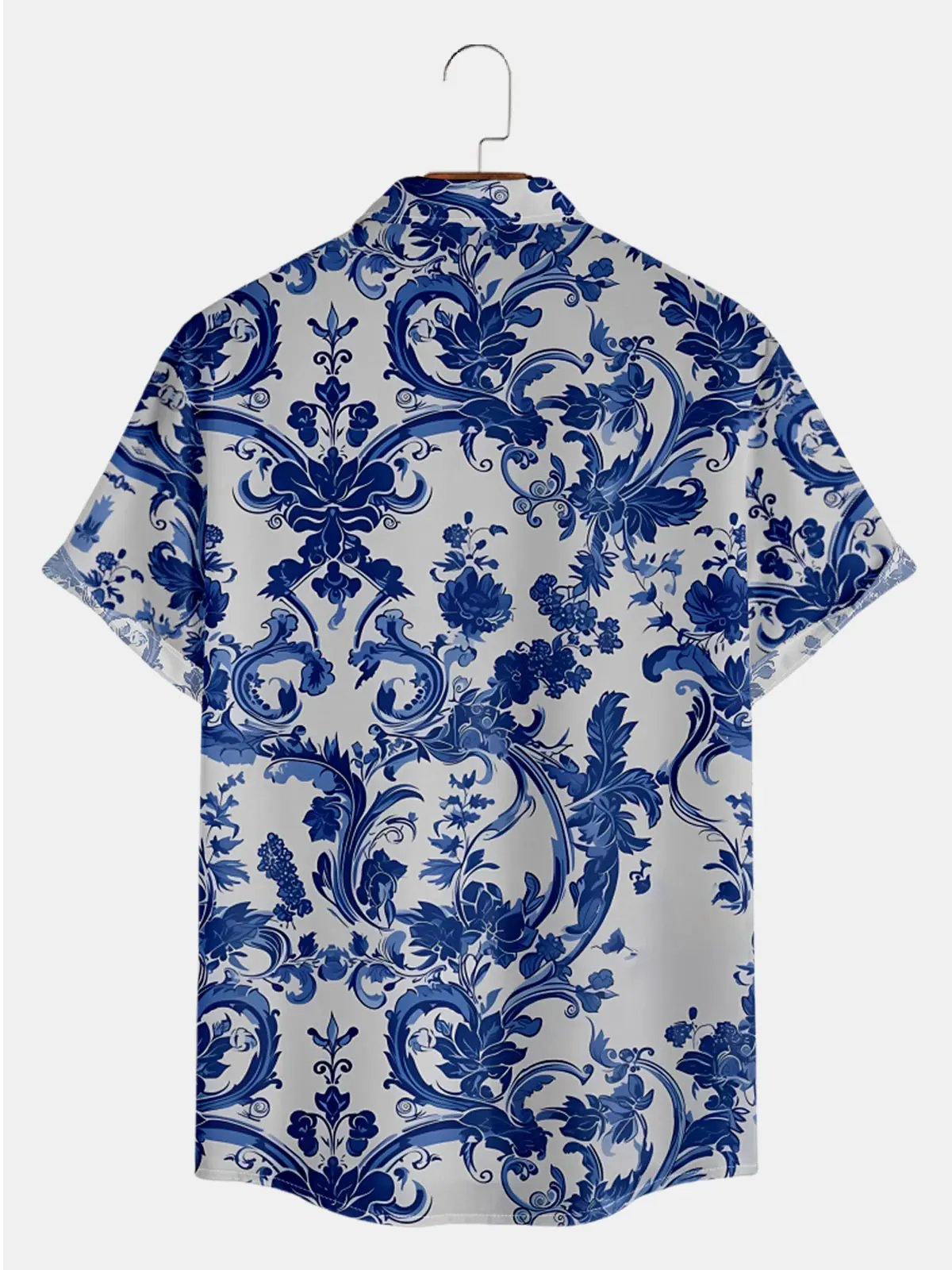 Men's Floral Printed Button Up Casual Short Sleeve Shirt ElevenOasis