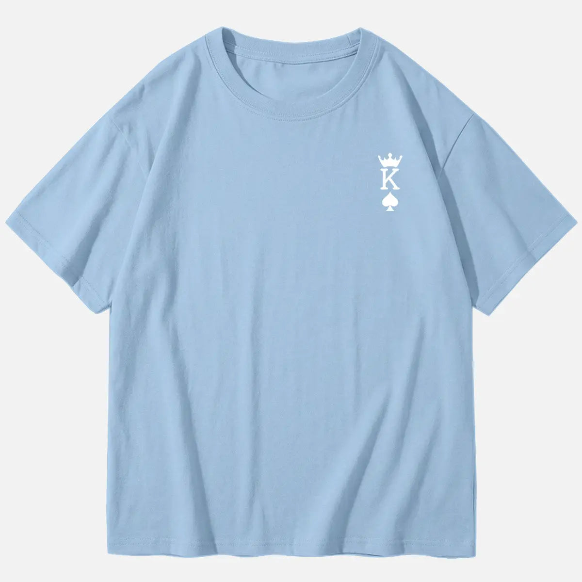 Custom King or Queen Letter Cotton Short Sleeve T-Shirt (Sold Individually) Eleven Oasis