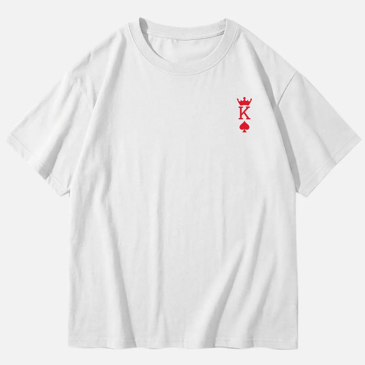Custom King or Queen Letter Cotton Short Sleeve T-Shirt (Sold Individually) Eleven Oasis