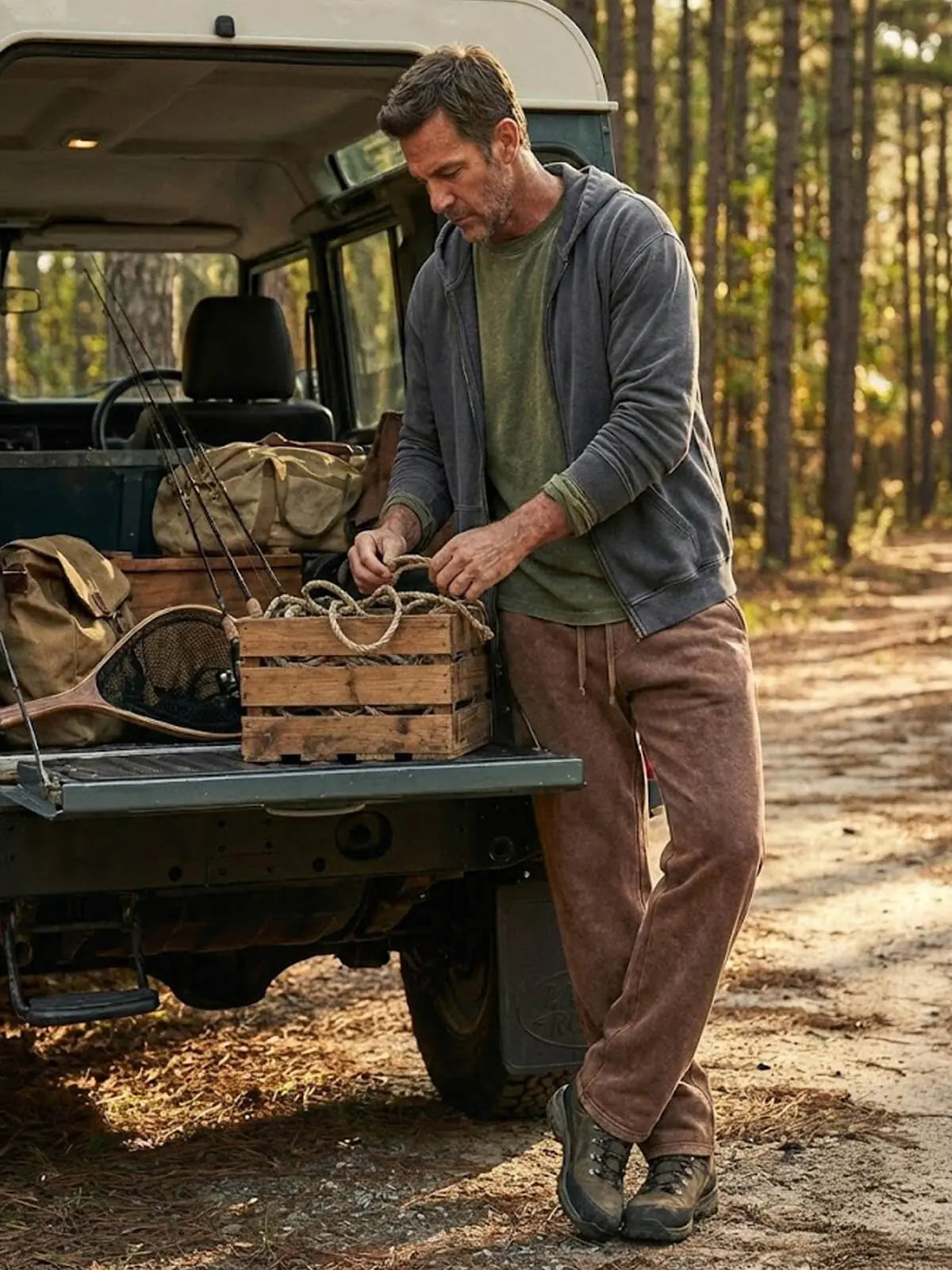 Men's Vintage Washed Cotton Sweatpants Eleven Oasis