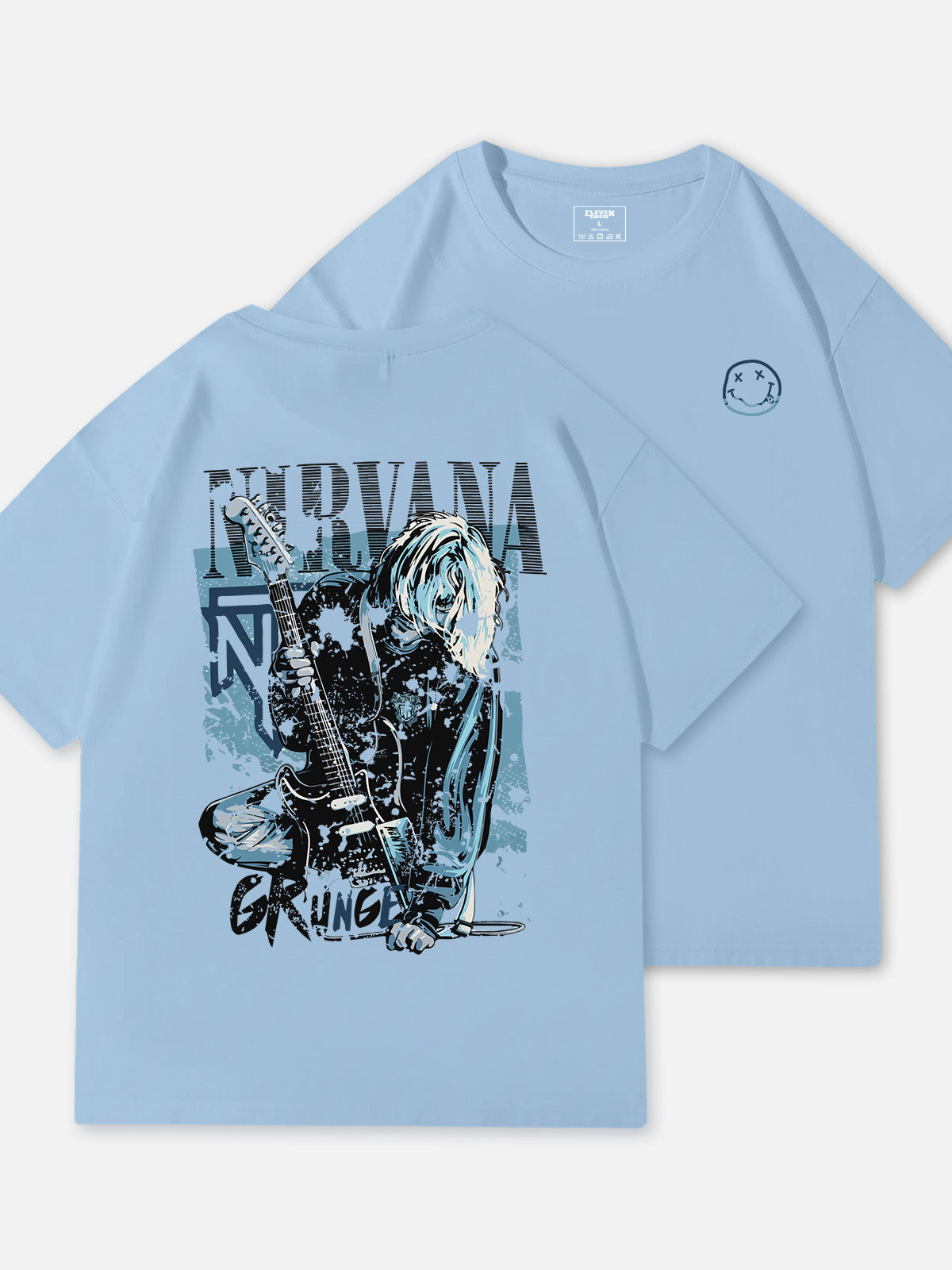 Nirvana Kurt Cobain Grunge Graphic Cotton T-Shirt Eleven Oasis