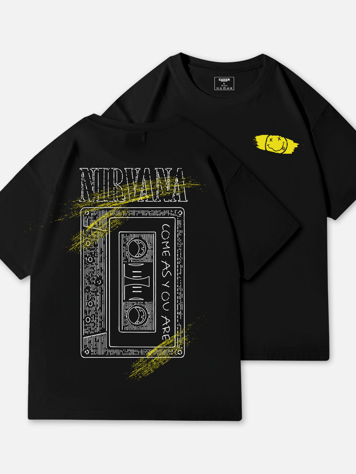 Nirvana "Come As You Are"Cassette Graphic Cotton T-Shirt Eleven Oasis