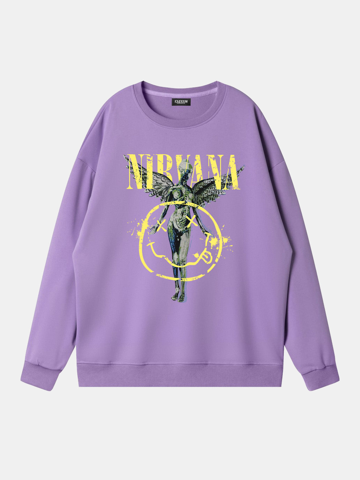 Nirvana In Utero Smiley Graphic Sweatshirt Eleven Oasis