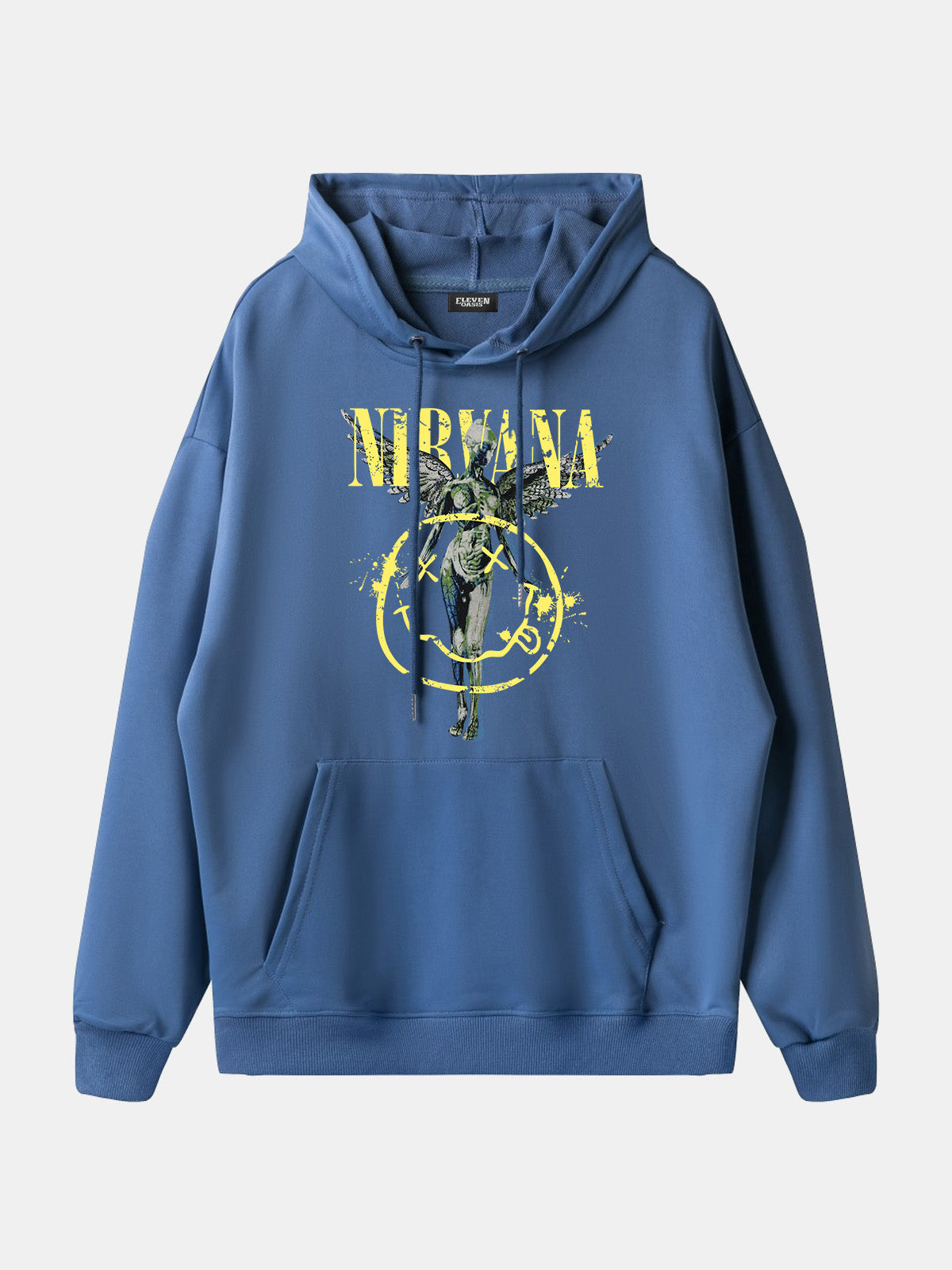 Nirvana In Utero Smiley Graphic Hoodie ElevenOasis