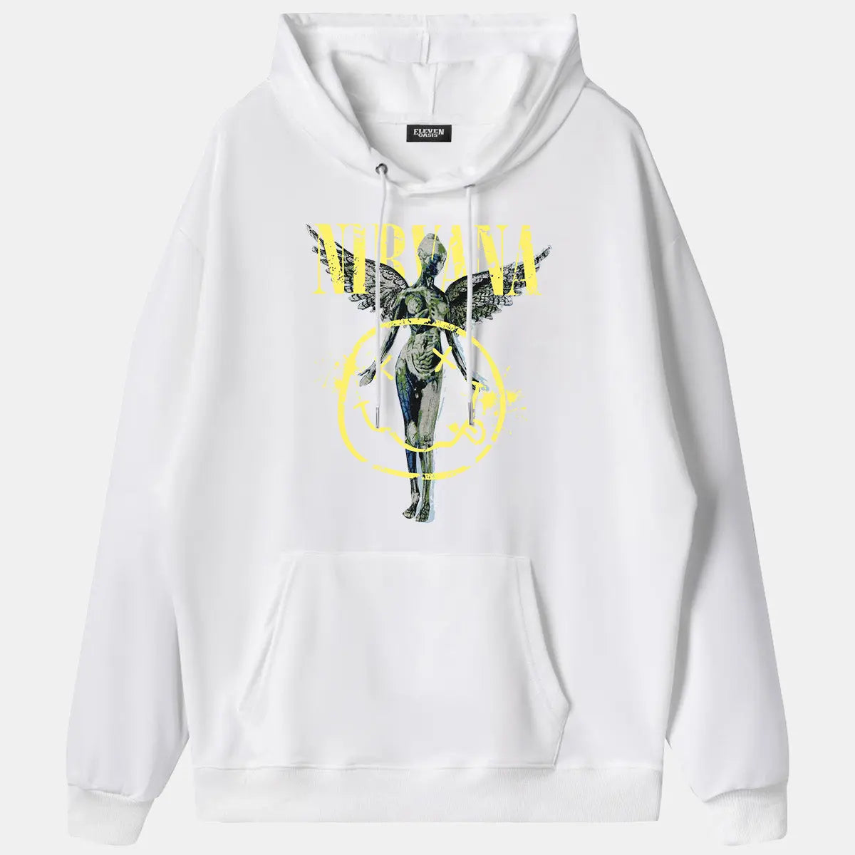 Nirvana In Utero Smiley Graphic Hoodie ElevenOasis